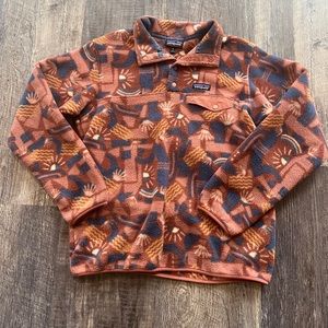 Patagonia synchilla snap-T fleece pullover canyon block